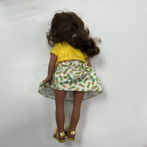 2017 Journey Girls Kyla 18 Inch Doll Pineapple Dress Outfit Open Box Toys R Us