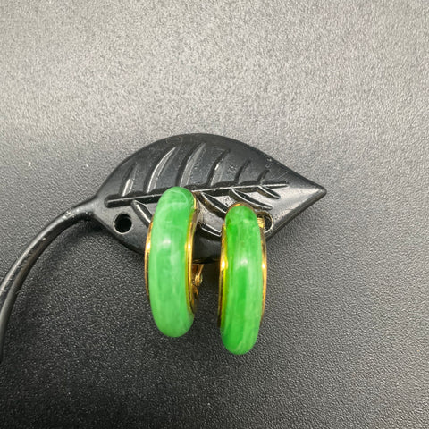 Vintage Crown Trifari Signed Interchangeable Gold Tone Clip Earrings Box Set