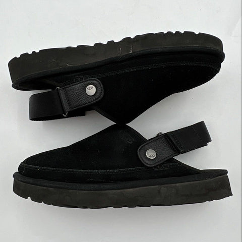 UGG Tasman Sport Black Suede Slip-On Clog Slippers Men's Size 9