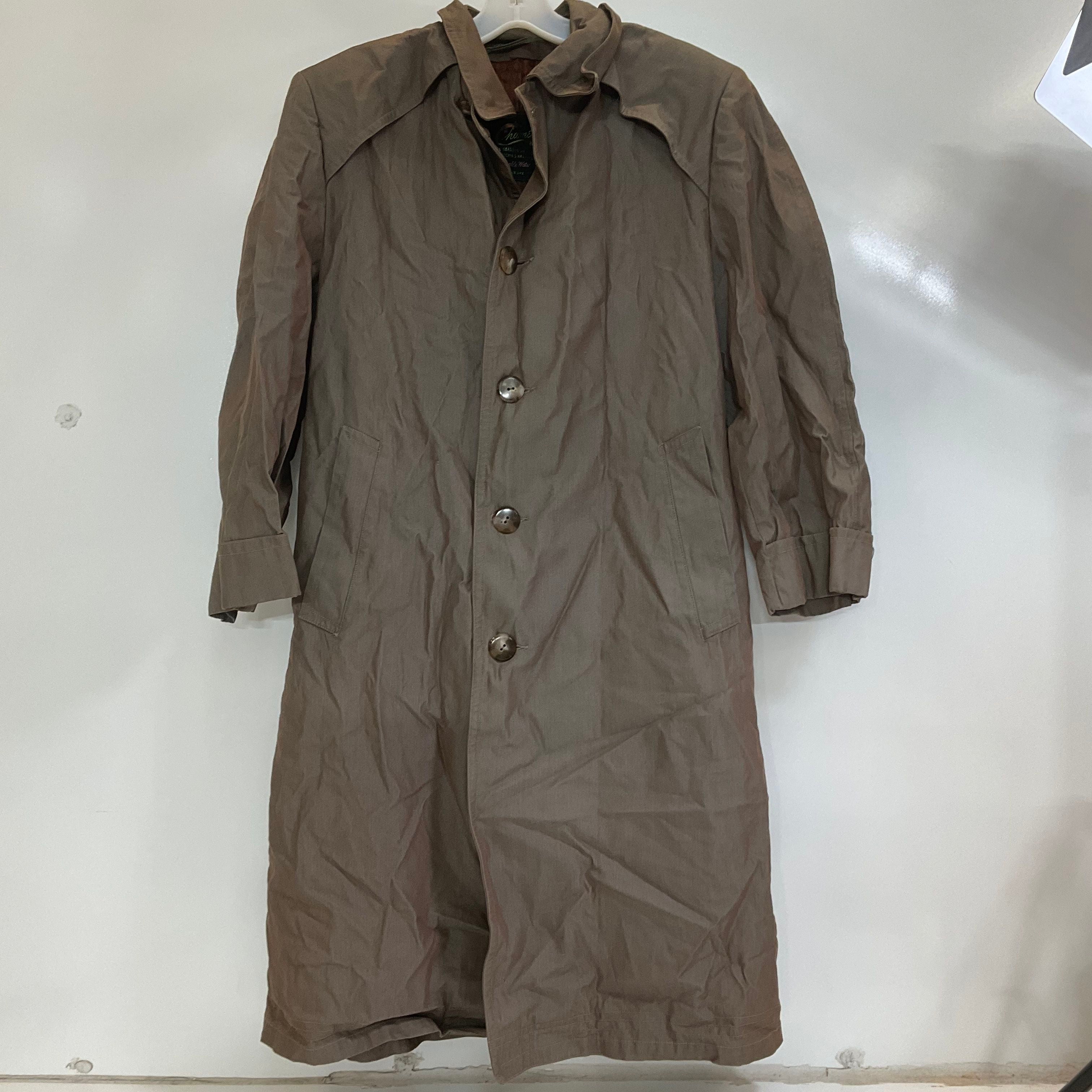 Vintage 60s Chameleon Royal Wales Boston Iridescent Trench Coat Men's L 41
