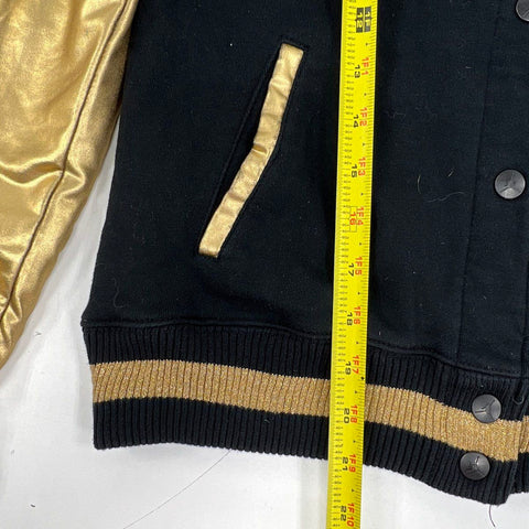Jordan Youth Varsity Bomber Jacket Black Gold #23 Jumpman Logo Sz XL