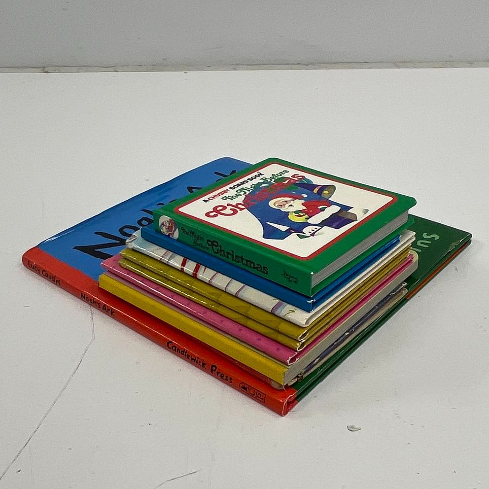 Lot of 9 Vintage Childrens Picture Board Books Religious Christmas Holiday