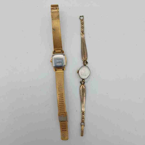 Vintage Timex Ladies Watch Lot of 5 Gold and Silver Tone Repair Parts As Is