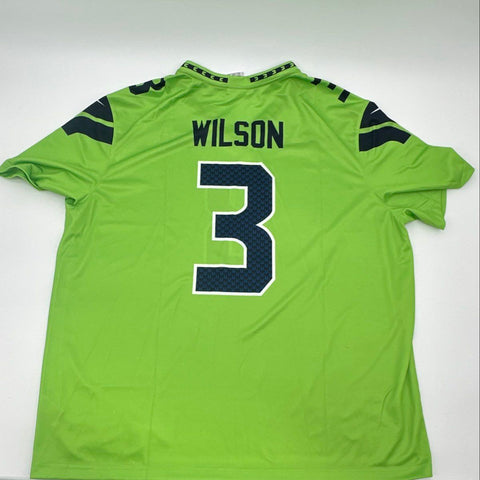 Nike Men's Seattle Seahawks Russell Wilson #3 Green Color Rush Jersey 3XL