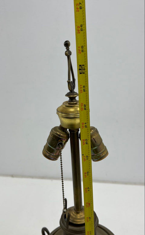 Vintage Hollywood Regency Rococo Revival Brass Urn Table Lamp 3-Light