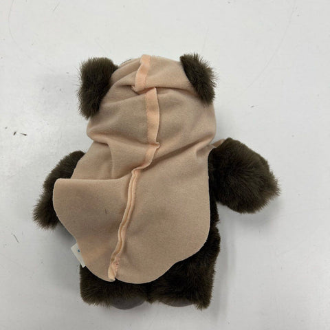 Vintage 80s Disney Star Wars Return of the Jedi Ewok Brown Plush Stuffed Animal