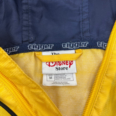 Vintage 90s Disney Store Tigger Anorak Windbreaker Jacket Yellow Navy Sz M