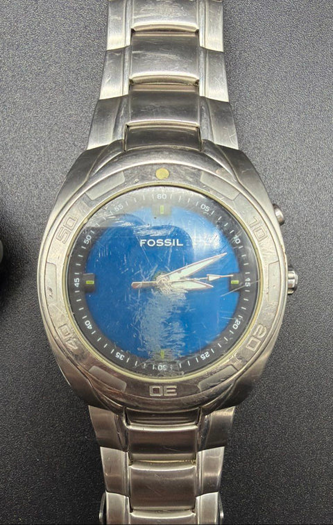Fossil Pulsar Armitron Men's Wrist Watch Lot of 4 Stainless Steel As-Is Lot