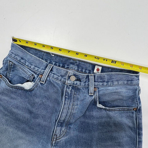 Levi's Women's Column Jeans Blue Patchwork High Rise Straight Distressed 31x27