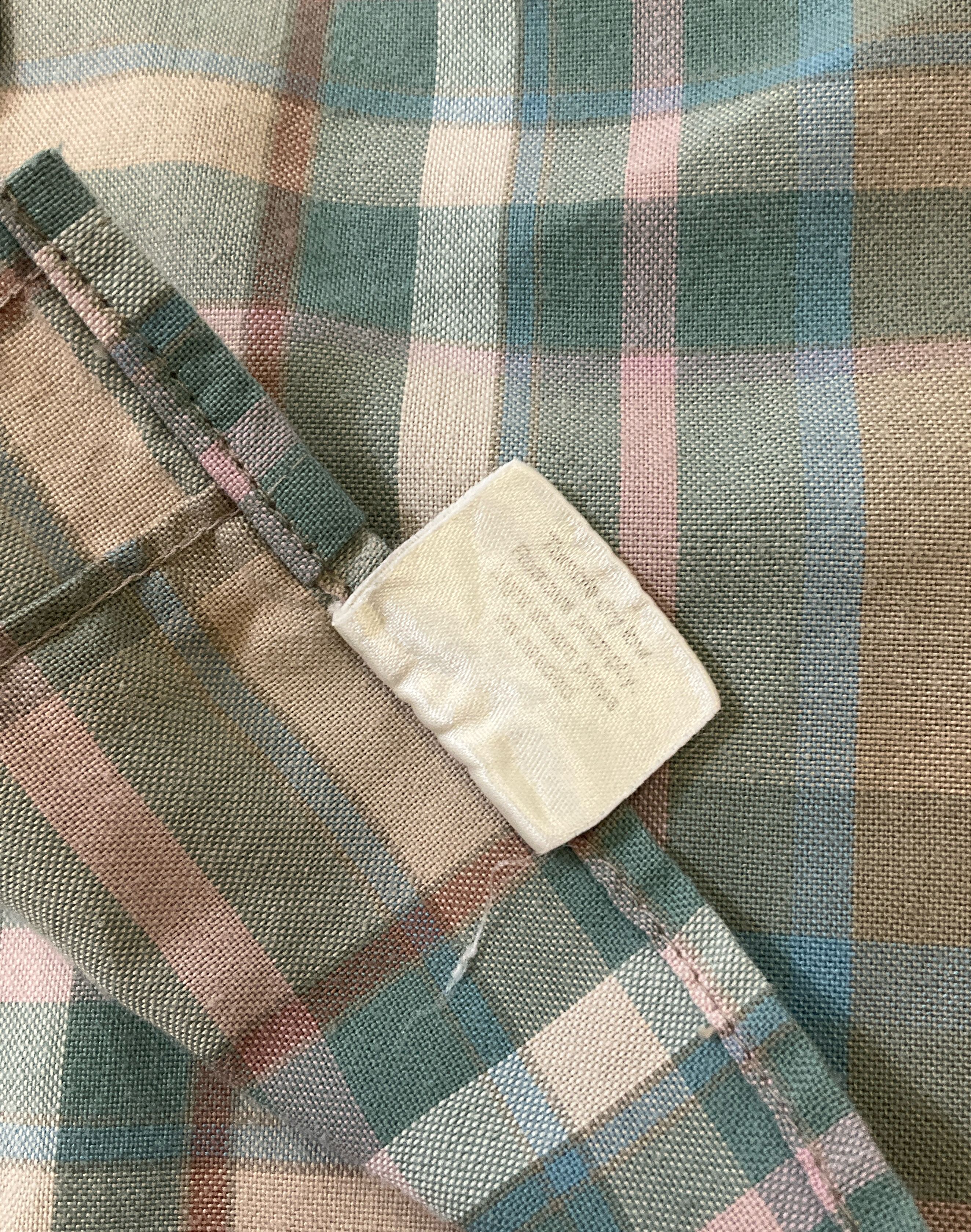 Pendleton High Grade Western Wear Men's Beige Plaid Shirt Sz M Vintage USA Made