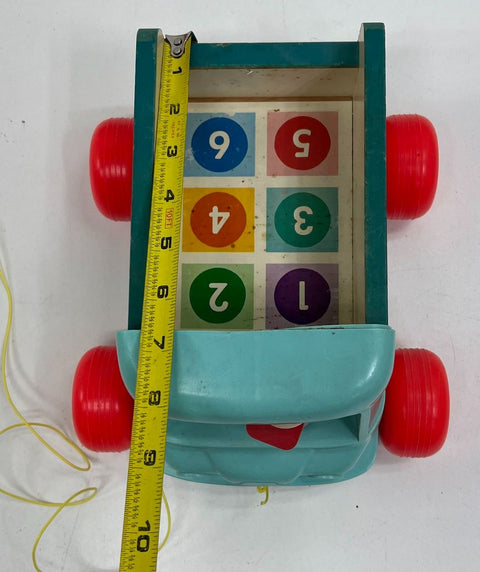Vintage 60s 70s Fisher-Price Toy Lot Music Clock Truck Pull Toys Collection