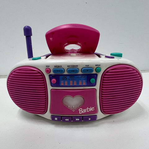 Vintage 1999 Barbie Dance With Me Talking Boombox CD Player Radio KIDdesigns