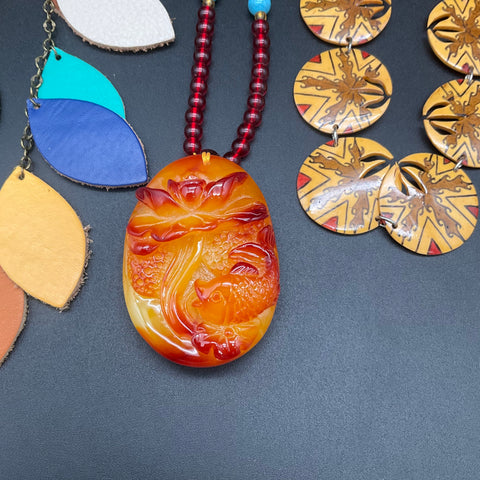 Vintage to Modern Boho Artisan Costume Jewelry Lot 8 Beaded Resin Wood Necklaces