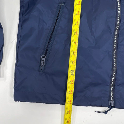 Adidas Human Made Men's Reversible Windbreaker Jacket Navy Silver Hooded Sz S