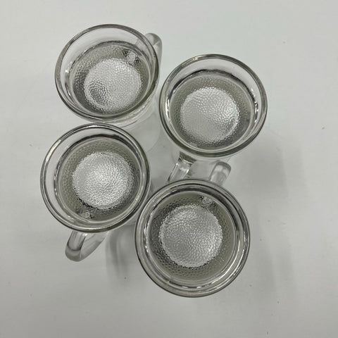 Vintage 1970 Quincy College Holiday Tournament Glass Beer Mugs Set of 4