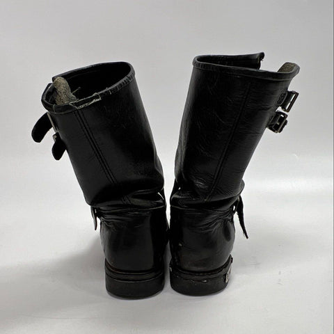 Harley Davidson Black Leather Biker Engineer Boots See Measurements