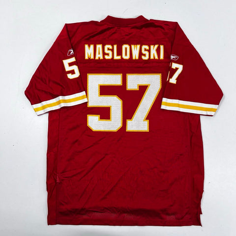Vintage Y2K Reebok Men's NFL Kansas City Chiefs Maslowski #57 Jersey Red Sz XL