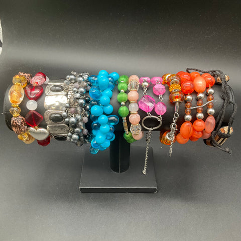 Wearable Jewelry Lot 14 Beaded Stretch Bracelets Bangles Boho Vintage Style