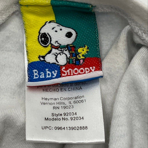 Baby Snoopy Blue Red Baron Clouds Vintage Y2K Footed Sleeper Pajamas Sz 6-9M