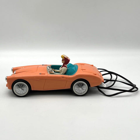 Barbie Telemania Car Clock Radio AM FM Alarm Vintage Pink Convertible Tested