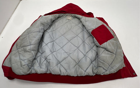 Vintage 90s DeLong Iowa State Cyclones Hooded Quilted Jacket Made USA Sz L