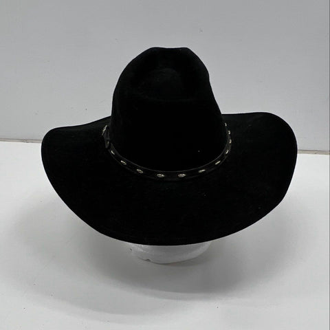 Dallas Hats Black Outlaw 3 Western Cowboy Hat Studded Star Band Size 7