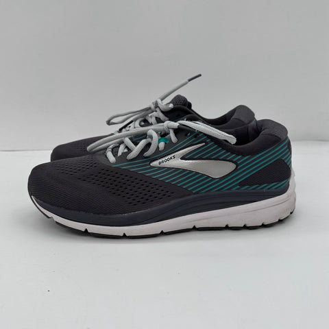 Brooks Addiction 14 Grey Teal Women's Motion Control Running Shoes Size 9.5
