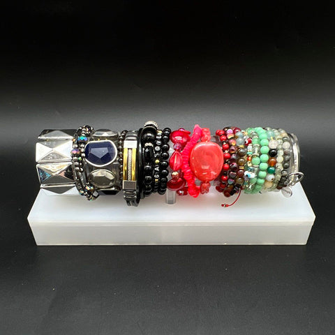 Vintage to Modern Costume Jewelry Bracelet Lot 3 lbs Beaded Bangle Stretch Cuff