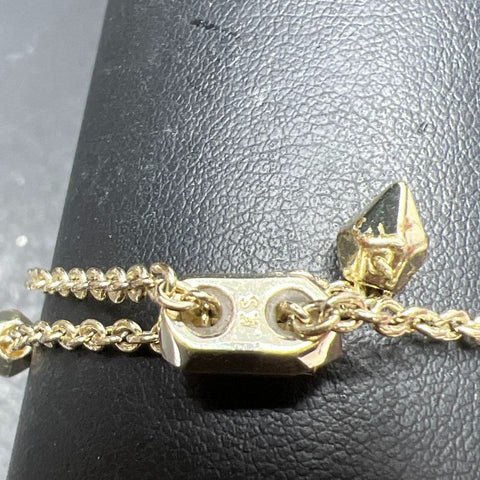 Kendra Scott Pink Rhinestone Adjustable Gold tone Bracelet