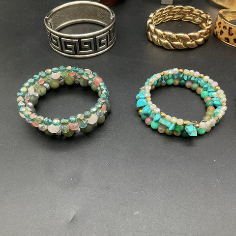 Nine West Vintage & Modern Jewelry Lot of 12 Bracelets Cuffs Bangles Beaded