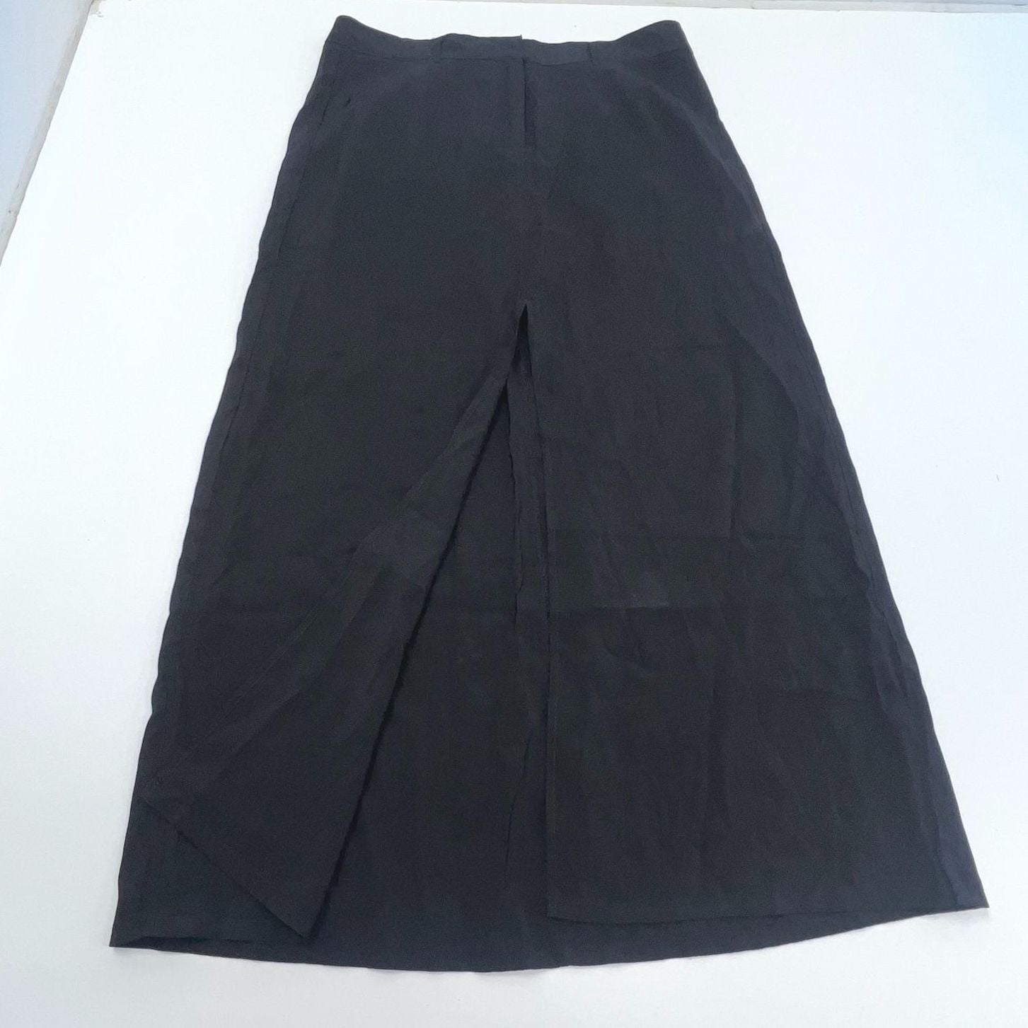 NWT Max Studio Black Maxi Skirt Leg Slit Lightweight Women's XL