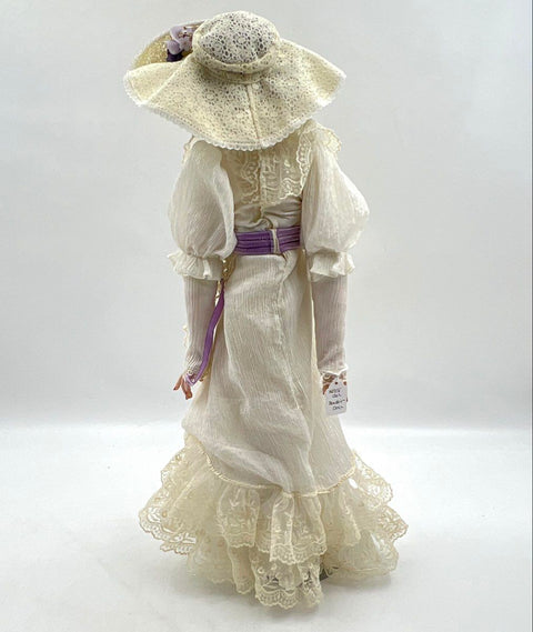 Porcelain Doll Zanini Zambelli Victorian Italian Bisque 19 Inch Lace Dress Hat