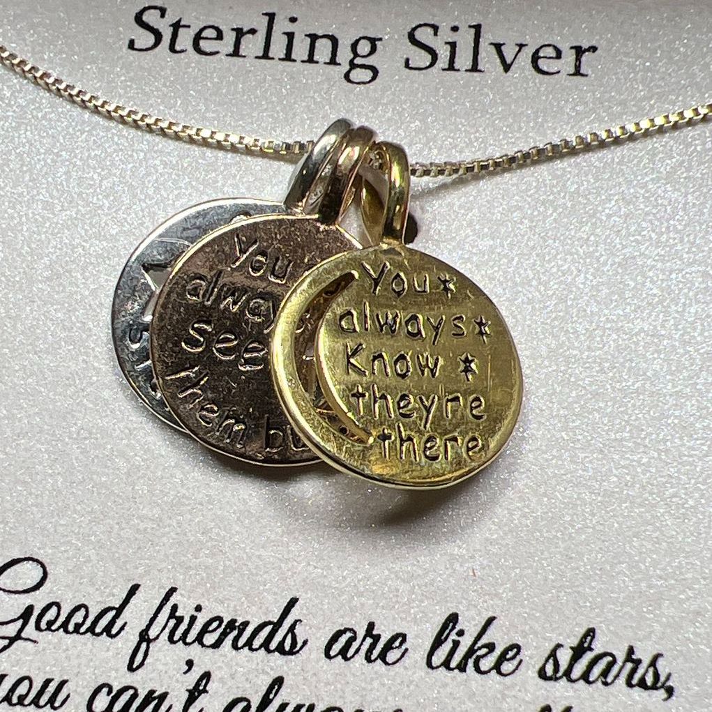 Timeless Sterling Silver Friends Necklace in Box NWT