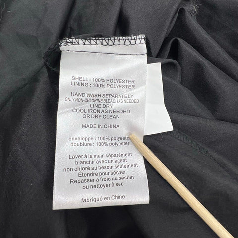 WHITE by Vera Wang VW360454 Black One Shoulder Ruched Gown Dress Women's Size 8