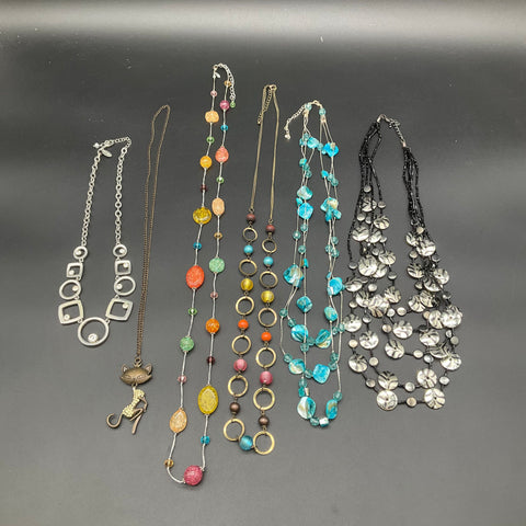 White House Black Market & Mixed Fashion Statement Necklace Jewelry Lot of 6