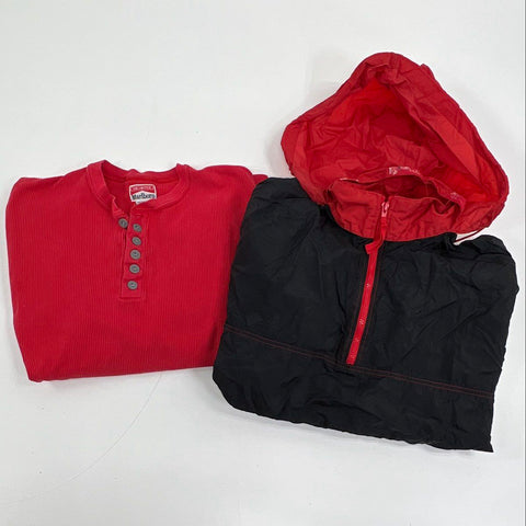Vintage 90s Marlboro Lot of 2 Men's Windbreaker Jacket & Henley Shirt L XL