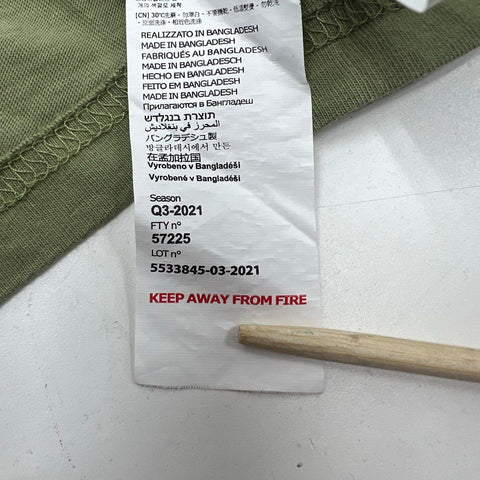 Kappa T-Shirt People In Motion Big Logo Graphic Green Sz Small