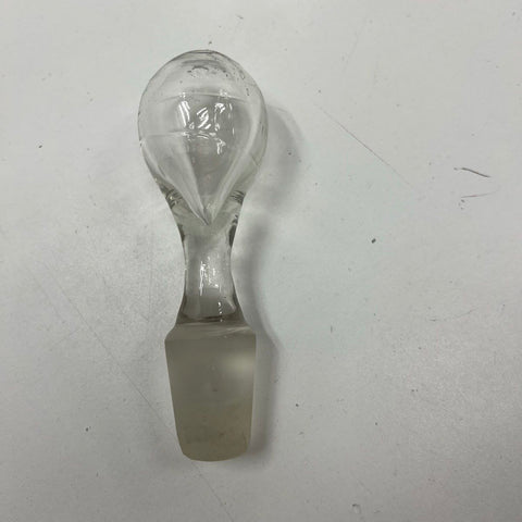 Vintage Cut Crystal Glass Wine Cruet Decanter Pinwheel Pattern w/ Stopper 12.25"