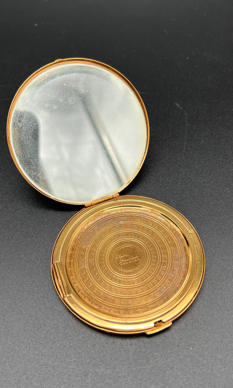 Vintage Elgin American & Byzac Lot of 2 Powder Compacts Gold & Silver Tone
