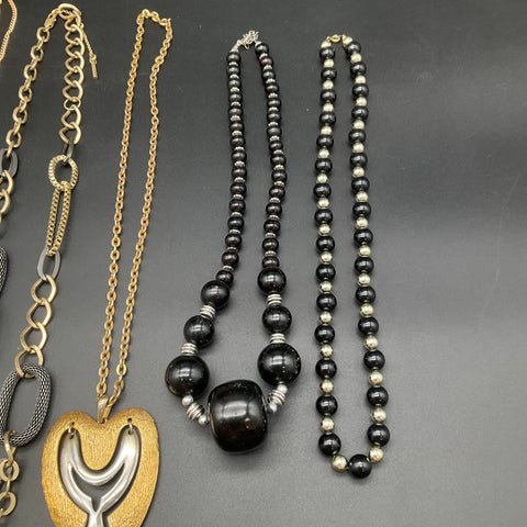 Kenneth Cole New York Modern Fashion Necklace Lot of 7 Beaded Geometric Tassels