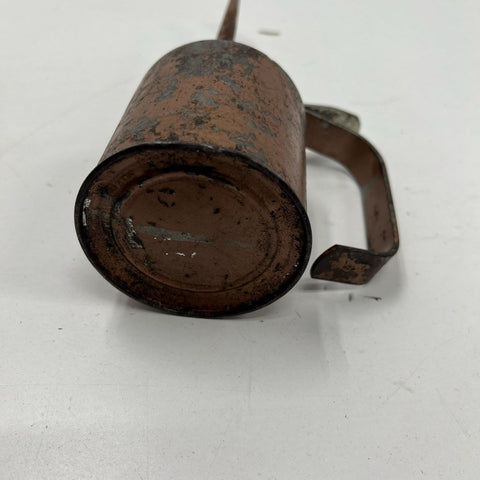 Vintage GOLDENROD Metal Pump Oil Can Thumb Oiler USA Made Rustic Industrial