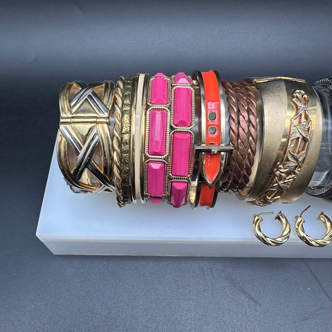 Charming Charlie Disney Costume Jewelry Lot 22pc Bangles Cuffs Bracelets