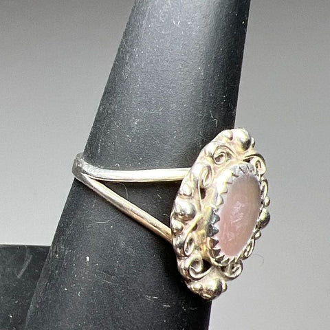 Sterling Silver Filigree Abalone Ring Size 5.5 2.94g