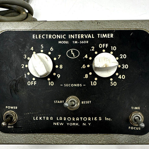 Vintage Lektra Laboratories TM-560R Electronic Interval Timer Untested As-Is