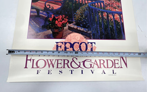 Vintage Disney Epcot Flower and Garden Festival Posters 1994 1995 Lot of 2 24x36