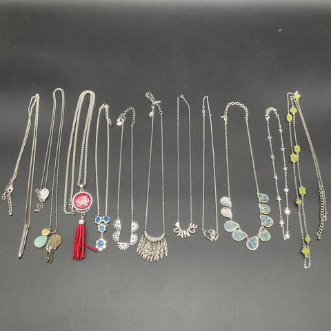 Lia Sophia & Fashion Jewelry Lot of 11 Necklaces Abalone Alabama Boho Star Dance