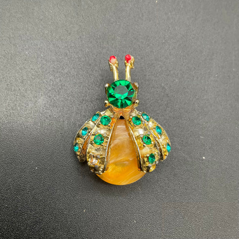 Vintage Costume Jewelry Animal Brooch Lot 4 Gerry's Owl Cat Rooster Insect