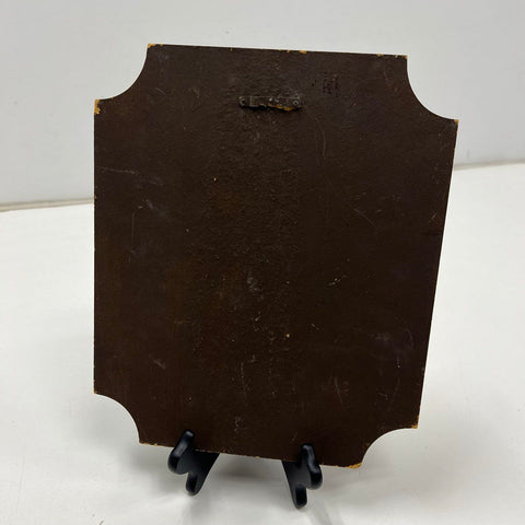 R. Scranton Oil on Wood Panel Painting Yellow Iris Floral Signed 12x10.5 Art