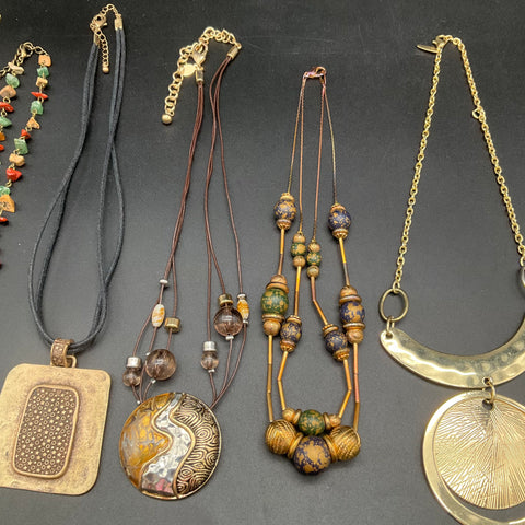 Chico's Nakamol Icing Bohemian Statement Beaded Necklace Jewelry Lot of 9
