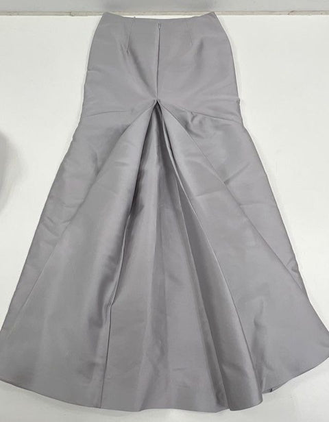 Vintage Y2K Redux Charles Chang-Lima Silver Bolero Jacket Maxi Skirt Set Womens